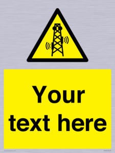Custom warning RF radiation transmitter